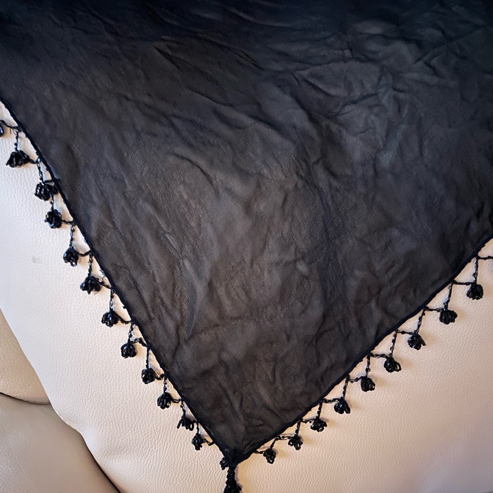 Silk and beaded shawl
